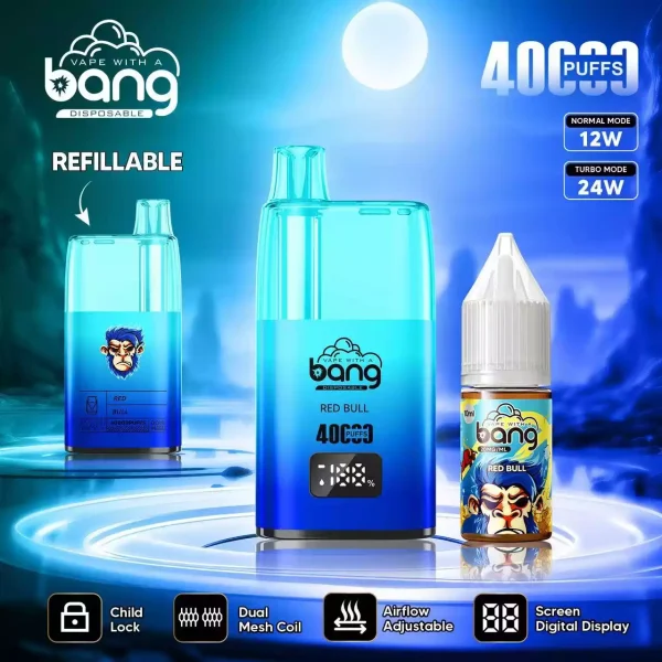 High-Quality BANG 40K B40S Puffs Disposable Vape 40000 E Liquid 10ml 650mAh Battery Type C with Bottom Airflow Adjustment and Child Lock