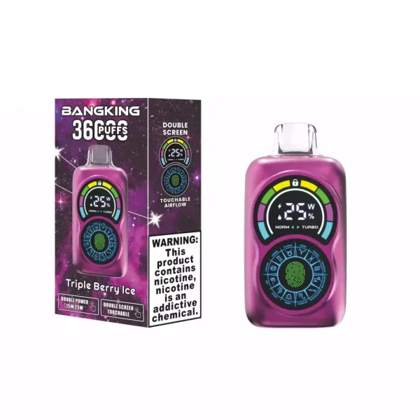 Wholesale BANG KING 12flavors BK36S Disposable Vape with 36000 Puffs, 30ml E-liquid, and Adjustable Gas at the Bottom