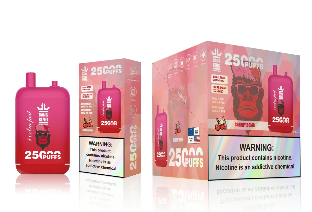 Bang King 25000 Puffs 0% 2% 3% 5% Low Nicotine Disposable Vapes Pen Wholesale Rechargeable Bulk Buy | Elevate Your Vaping Experience – Premium E-Cigarettes at MaxVapePro