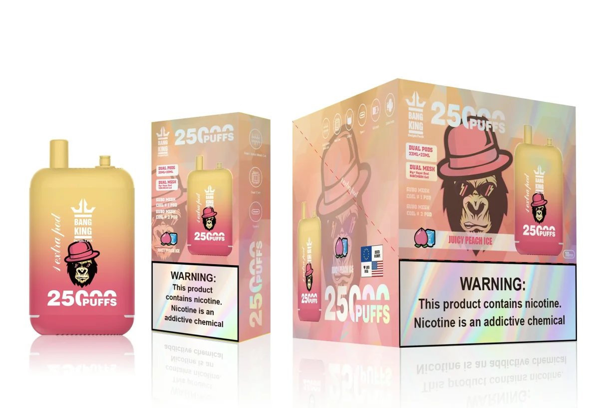 Bang King 25000 Puffs 0% 2% 3% 5% Low Nicotine Disposable Vapes Pen Wholesale Rechargeable Bulk Buy | Elevate Your Vaping Experience – Premium E-Cigarettes at MaxVapePro