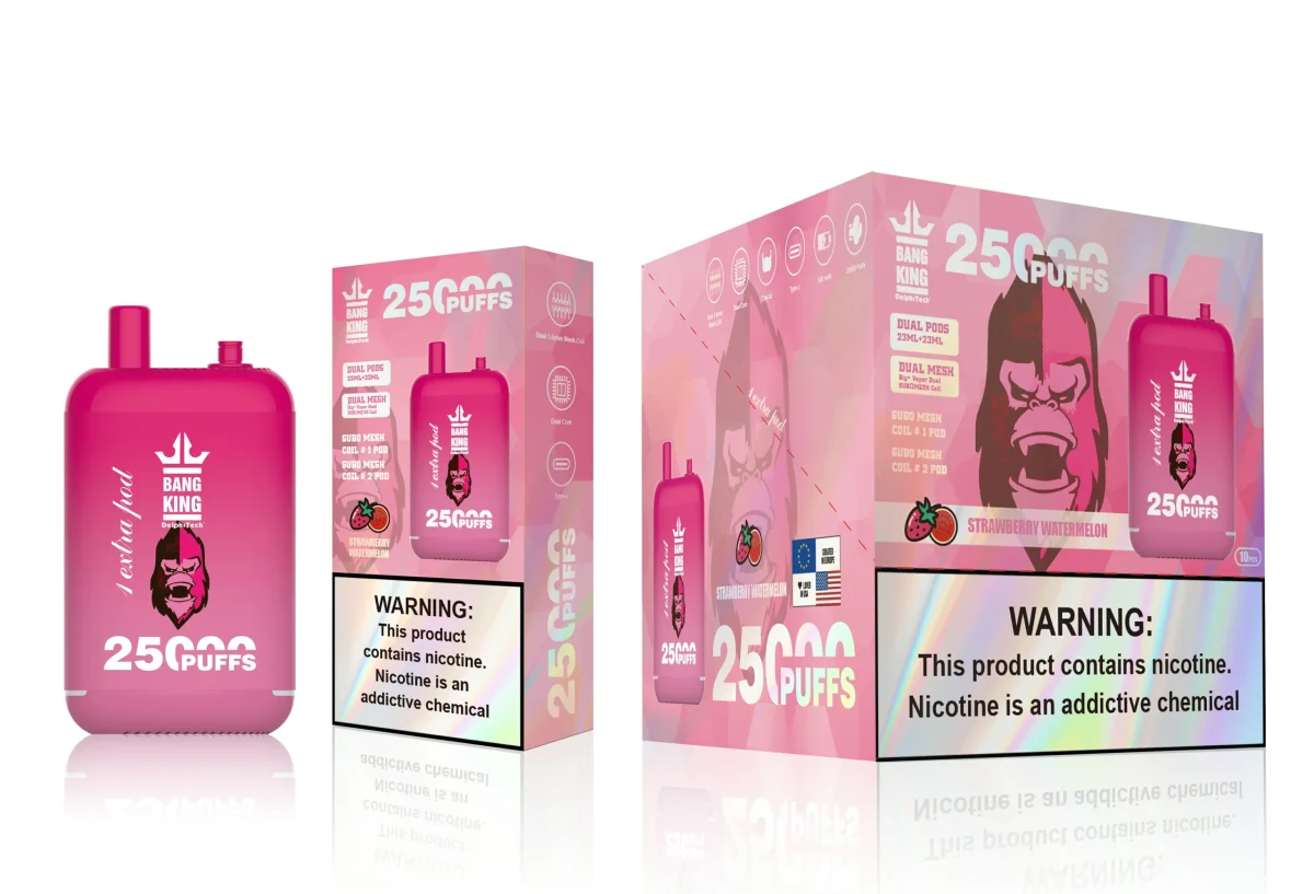 Bang King 25000 Puffs 0% 2% 3% 5% Low Nicotine Disposable Vapes Pen Wholesale Rechargeable Bulk Buy | Elevate Your Vaping Experience – Premium E-Cigarettes at MaxVapePro