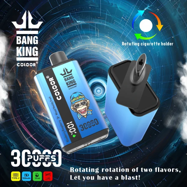 Bang King Grativape 30000 Puffs Rechargeable Disposable Vape – 36ml E-Liquid, Mesh Coil, Low Nicotine 0% 2% 3% 5% – Bulk Wholesale, Best Price on 30K Disposable Vapes!