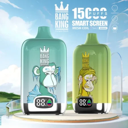 Bang King 15000 Disposable Vape – LED Display | 0-5% Nicotine | 15000 Puffs