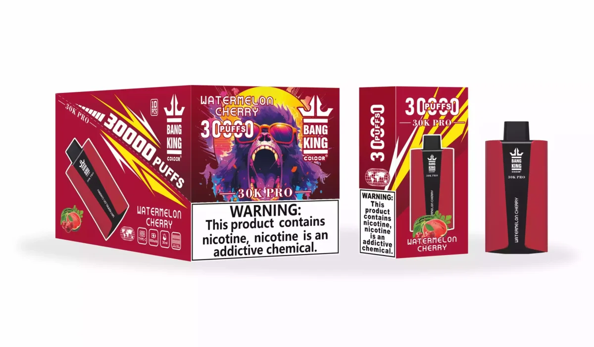 Bang King 30000 Pro Disposable Vape: Unmatched 30K Puffs for Continuous Flavor & Satisfaction | Elevate Your Vaping Experience – Premium E-Cigarettes at MaxVapePro