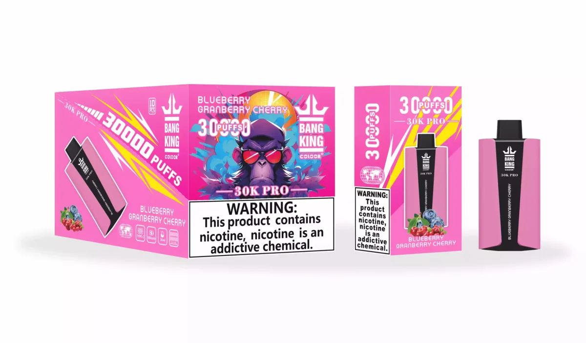 Bang King 30000 Pro Disposable Vape: Unmatched 30K Puffs for Continuous Flavor & Satisfaction | Elevate Your Vaping Experience – Premium E-Cigarettes at MaxVapePro