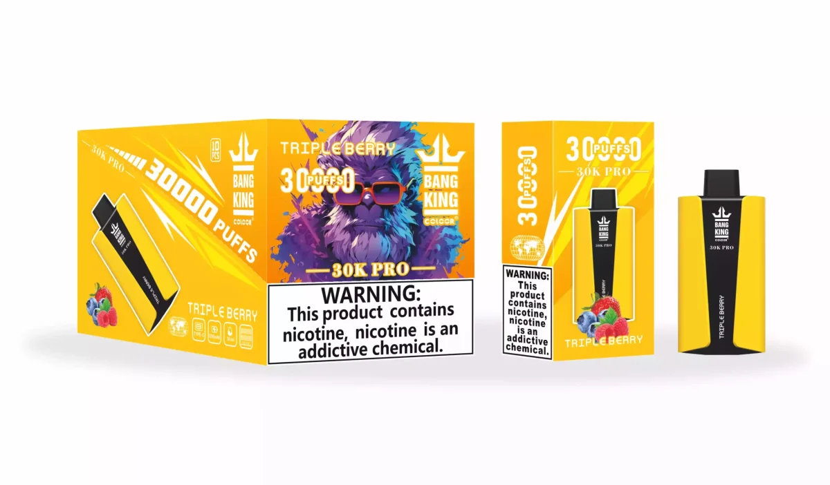 Bang King 30000 Pro Disposable Vape: Unmatched 30K Puffs for Continuous Flavor & Satisfaction | Elevate Your Vaping Experience – Premium E-Cigarettes at MaxVapePro