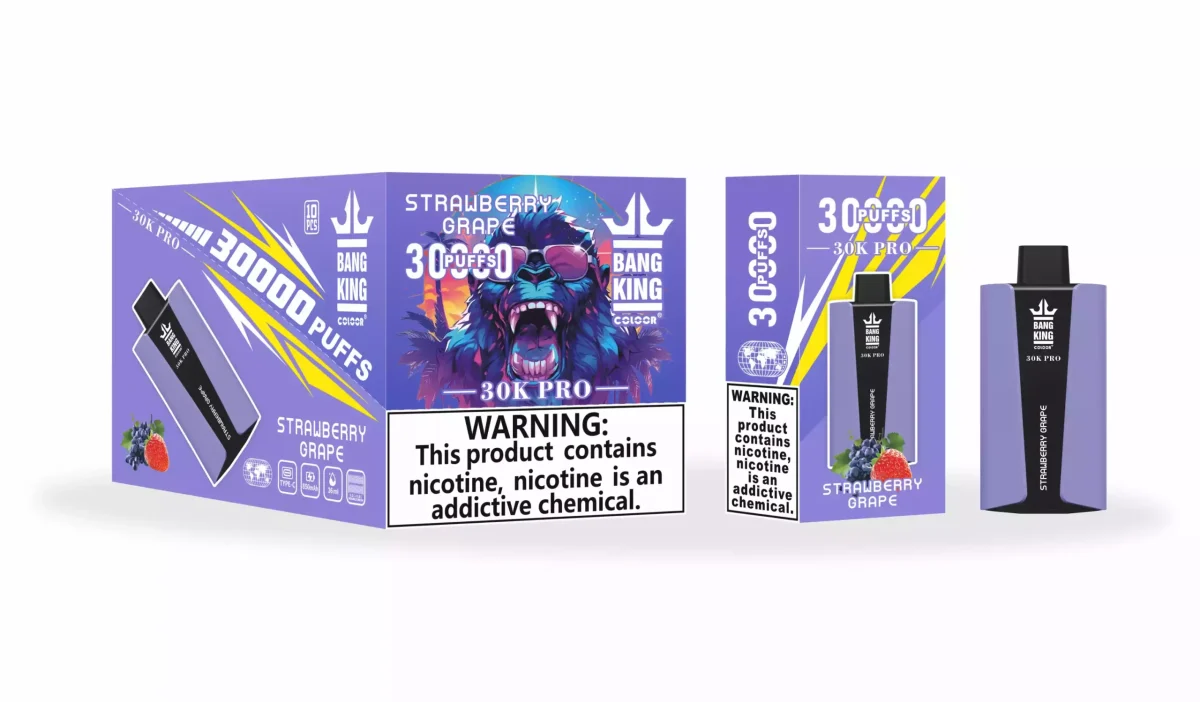 Bang King 30000 Pro Disposable Vape: Unmatched 30K Puffs for Continuous Flavor & Satisfaction | Elevate Your Vaping Experience – Premium E-Cigarettes at MaxVapePro