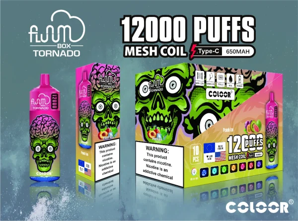 Fluum Box 12000 Puffs 0% 2% 3% 5% Low Nicotine Disposable Vapes Pen Wholesale Rechargeable Bulk Buy