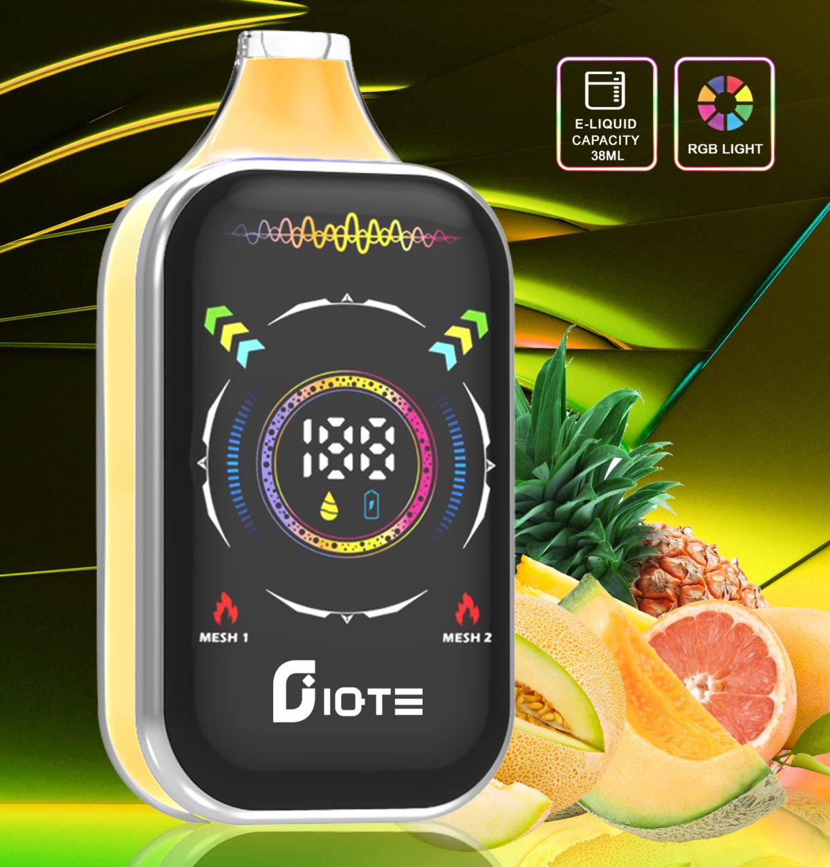 IQTE 50000 Puffs 50K Disposable Vape – Dual Mesh RGB Screen, Type-C Rechargeable, 2/3/5% Nic, 12 Flavors, Wholesale Price | Elevate Your Vaping Experience – Premium E-Cigarettes at MaxVapePro