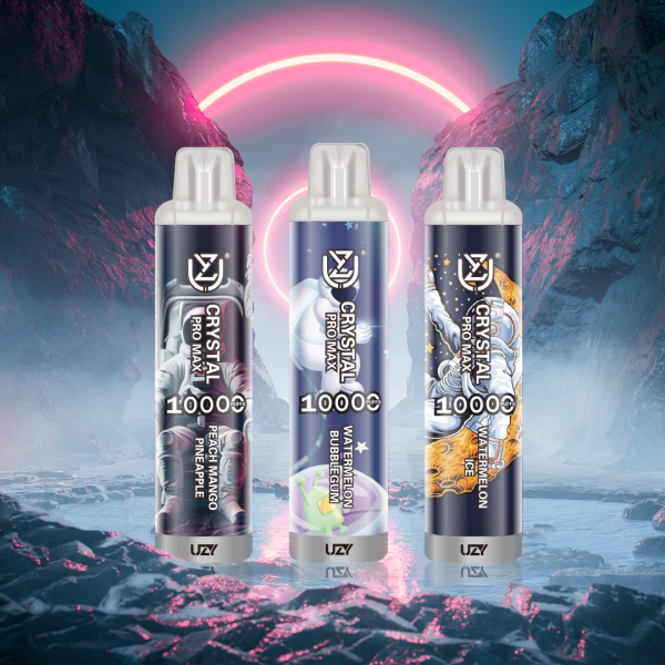 UZY Crystal Pro Max 10000 Puffs Disposable Vape Pen with 650mAh Battery Type-C Rechargeable RGB Design Available Wholesale Nicotine 0% 2% 3% 5%
