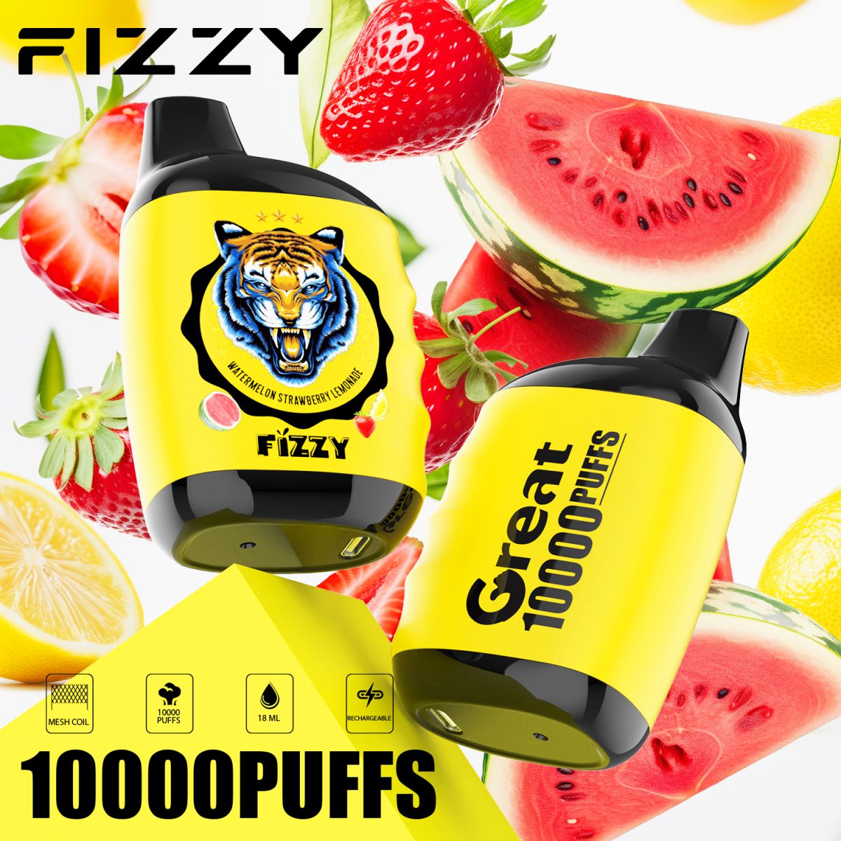 Fizzy Great 10000 10K Puffs 2% 5% Nicotine Original Edition Disposable Vape | Elevate Your Vaping Experience – Premium E-Cigarettes at MaxVapePro