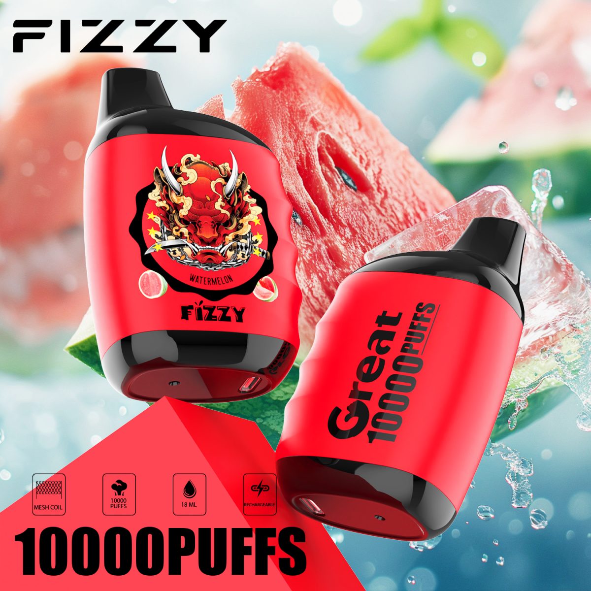 Fizzy Great 10000 10K Puffs 2% 5% Nicotine Original Edition Disposable Vape | Elevate Your Vaping Experience – Premium E-Cigarettes at MaxVapePro