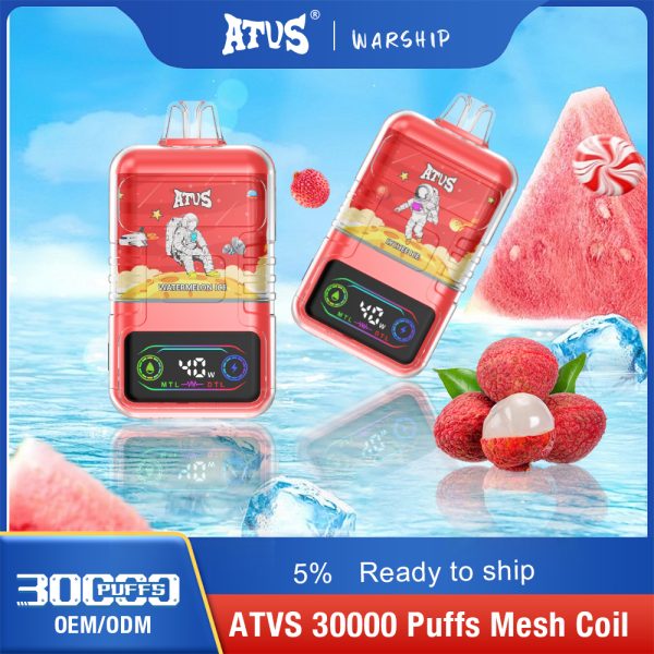 ATVS 25000 Puffs Wholesale Rechargeable Bulk Buy Disposable Vapes Pen 5% Low Nicotine