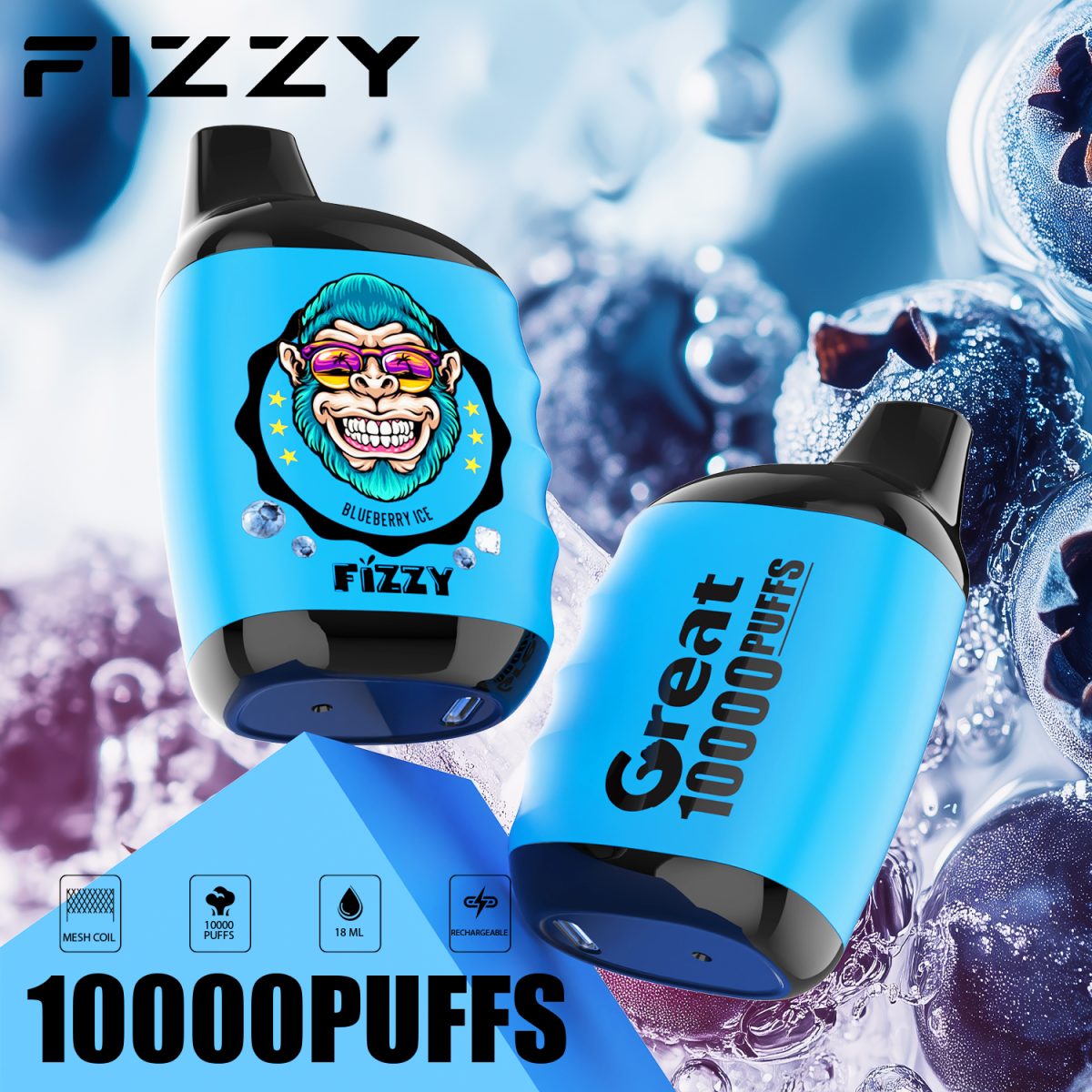 Fizzy Great 10000 10K Puffs 2% 5% Nicotine Original Edition Disposable Vape | Elevate Your Vaping Experience – Premium E-Cigarettes at MaxVapePro