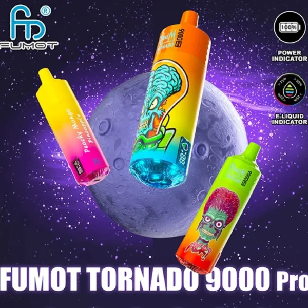 RandM Tornado 9000 9k Puffs Pro LED Display Disposable Vape Fumot