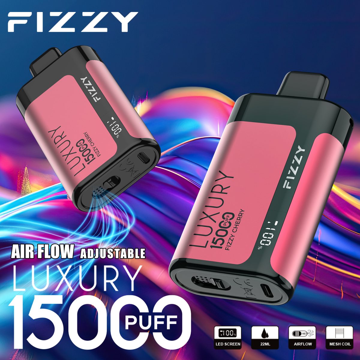 Fizzy Luxury 15000 15K Puffs Original Edition LCD Display Disposable Vape | Elevate Your Vaping Experience – Premium E-Cigarettes at MaxVapePro
