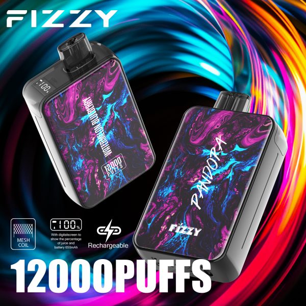 Fizzy Pandora 12000 Puffs Wholesale Rechargeable Disposable Vapes Pen Bulk Buy 2% 5% Low Nicotine