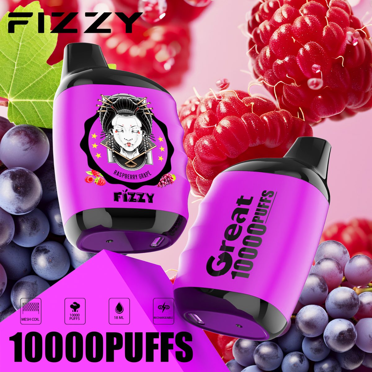 Fizzy Great 10000 10K Puffs 2% 5% Nicotine Original Edition Disposable Vape | Elevate Your Vaping Experience – Premium E-Cigarettes at MaxVapePro