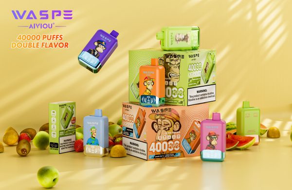 2025 Best-Selling WASPE Double Flavor 40000 Puffs Vape with Advanced Dual Mesh Coils and Type-C Charging