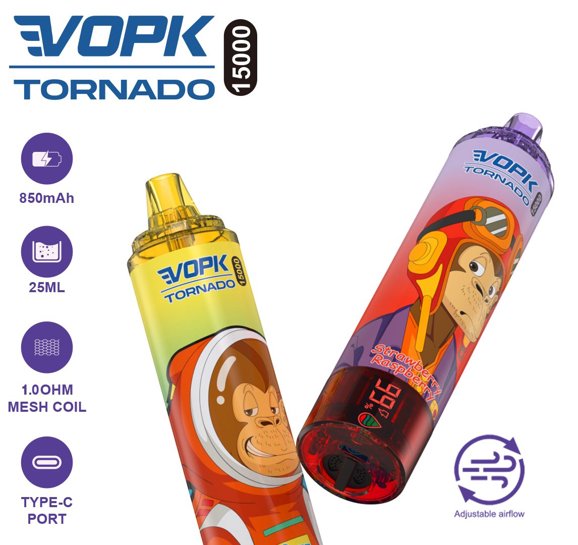 大海报2 VOPK Tornado 15000 Puffs Rechargeable Disposable Vape Pen with LED Display | Elevate Your Vaping Experience – Premium E-Cigarettes at MaxVapePro