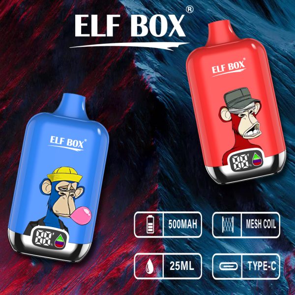 ELF BOX Digital 12000 Puffs 0% 2% 3% 5% Low Nicotine Wholesale Rechargeable Disposable Vapes Pen Bulk Buy