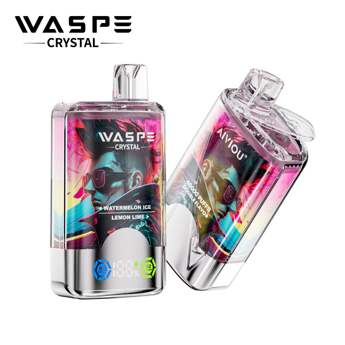 Best Quality Waspe Crystal 40000 Puffs Vape with 0%-5% Nicotine and Dual 0.9ohm Mesh Coils for 2025 | Elevate Your Vaping Experience – Premium E-Cigarettes at MaxVapePro