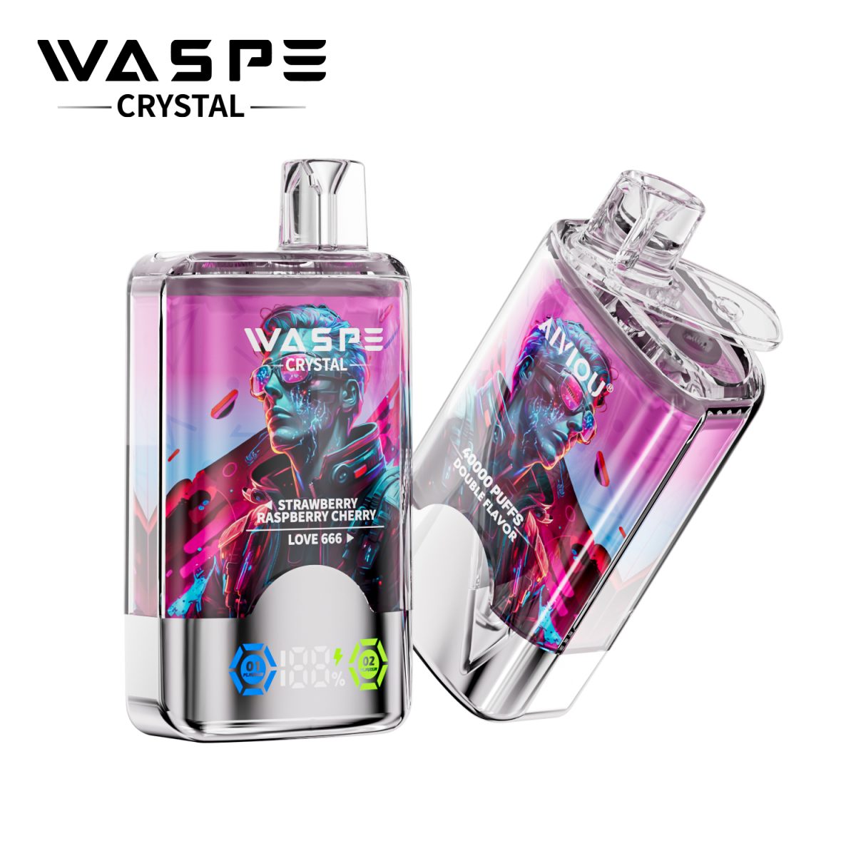 Best Quality Waspe Crystal 40000 Puffs Vape with 0%-5% Nicotine and Dual 0.9ohm Mesh Coils for 2025 | Elevate Your Vaping Experience – Premium E-Cigarettes at MaxVapePro