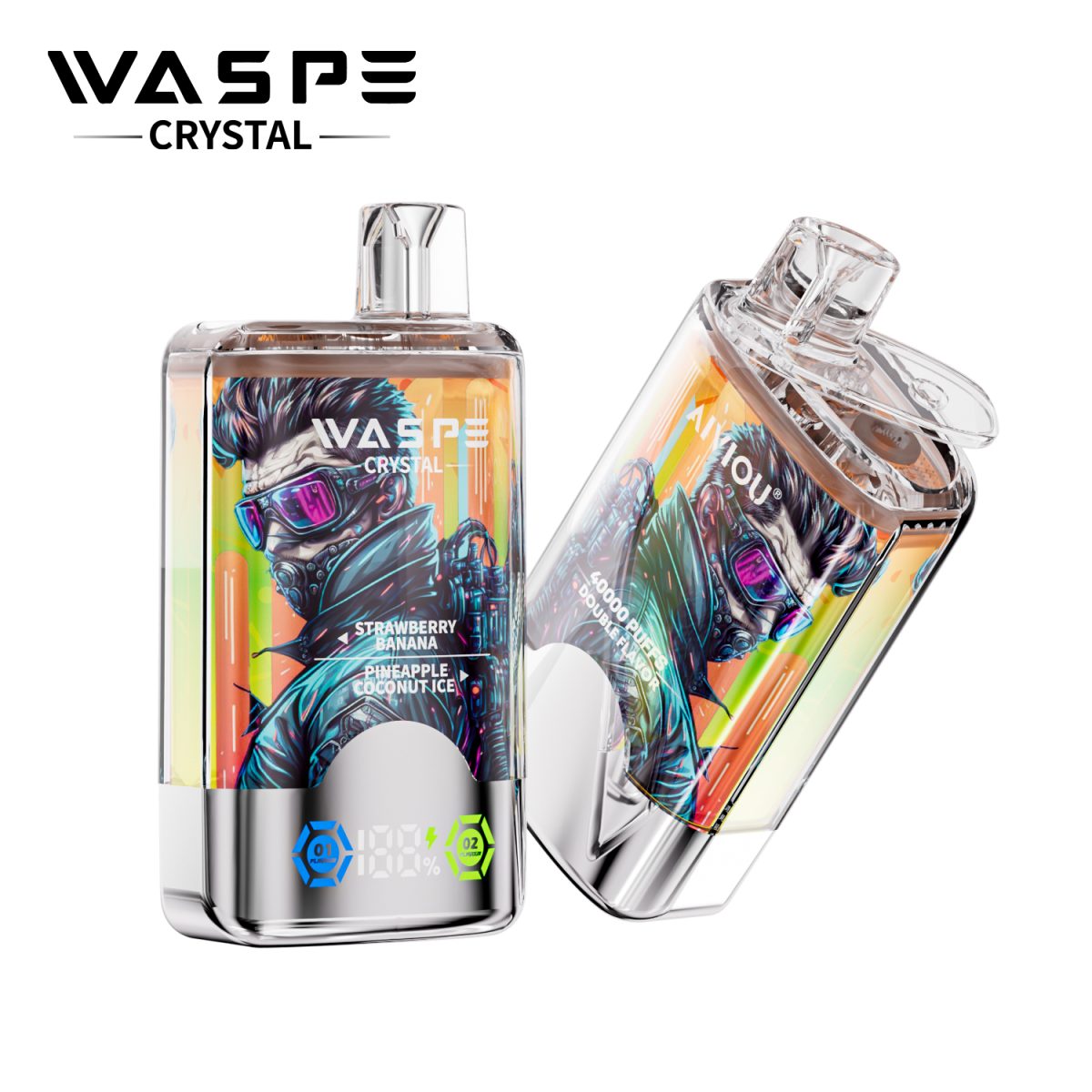 Best Quality Waspe Crystal 40000 Puffs Vape with 0%-5% Nicotine and Dual 0.9ohm Mesh Coils for 2025 | Elevate Your Vaping Experience – Premium E-Cigarettes at MaxVapePro