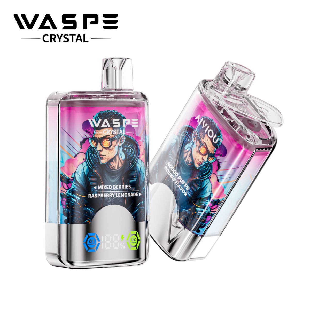 Best Quality Waspe Crystal 40000 Puffs Vape with 0%-5% Nicotine and Dual 0.9ohm Mesh Coils for 2025 | Elevate Your Vaping Experience – Premium E-Cigarettes at MaxVapePro