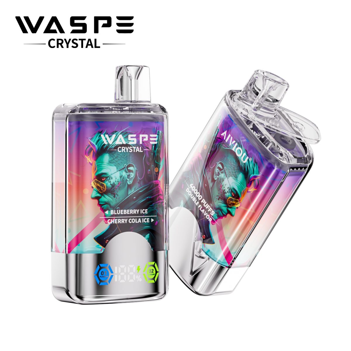 Best Quality Waspe Crystal 40000 Puffs Vape with 0%-5% Nicotine and Dual 0.9ohm Mesh Coils for 2025 | Elevate Your Vaping Experience – Premium E-Cigarettes at MaxVapePro